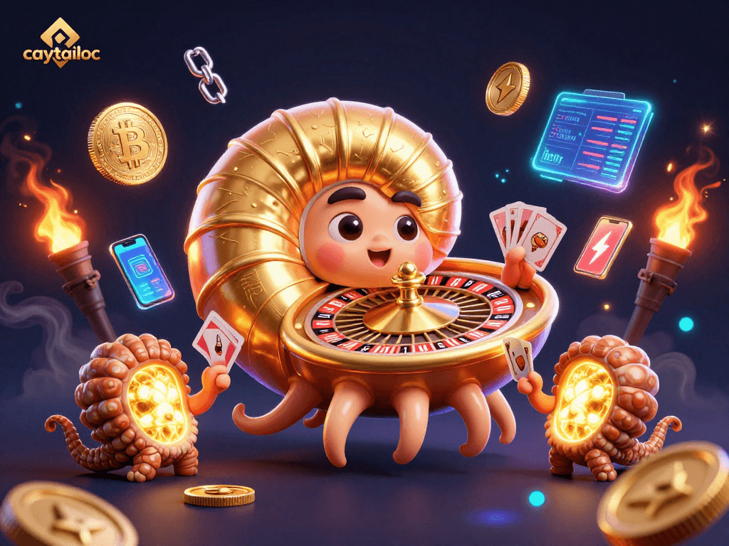 Experience the enchanting world of caytailoc, where slots and luck collide in this vibrant digital casino illustration.