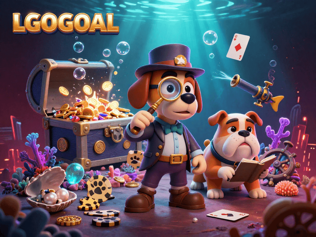 Engage with LGOGOAL for dynamic sports betting strategies in a vibrant casino-themed illustration.
