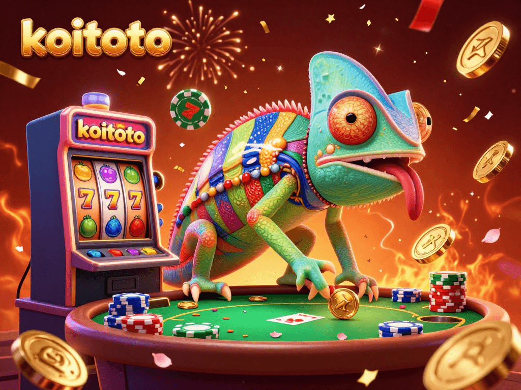 Koitoto mempersembahkan pengalaman bermain slot Online dengan chameleon kasino yang memikat, menjamin kemenangan instan!