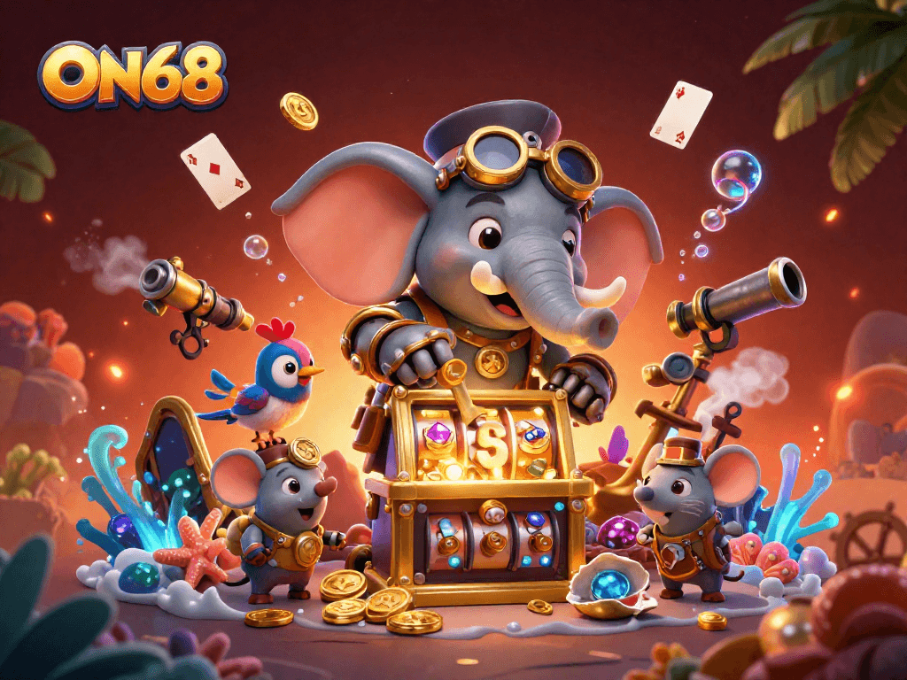 Play exciting games and win big with ON68 featuring an entertaining steampunk theme.