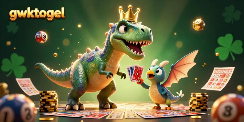 Visualisikan gwktogel dengan karakter dinosaurus unik dalam permainan lotere yang menarik.