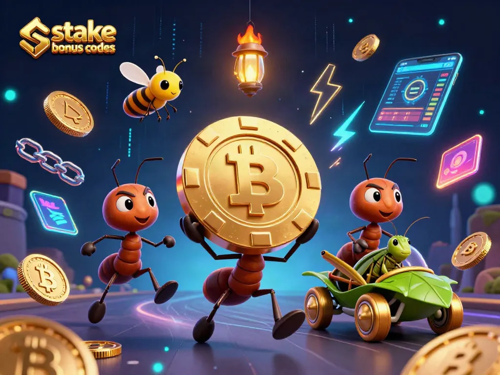 Engage with stake us bonus codes through fun and dynamic gaming elements in an elaborate casino heist scene.