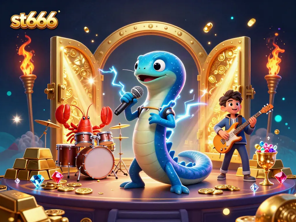 Experience st666's thrilling underwater casino scene with vibrant characters and rich gaming elements.