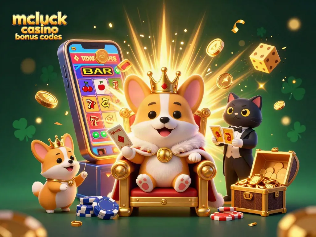Win big with mcluck casino bonus codes featuring playful corgis and exciting jackpot elements.