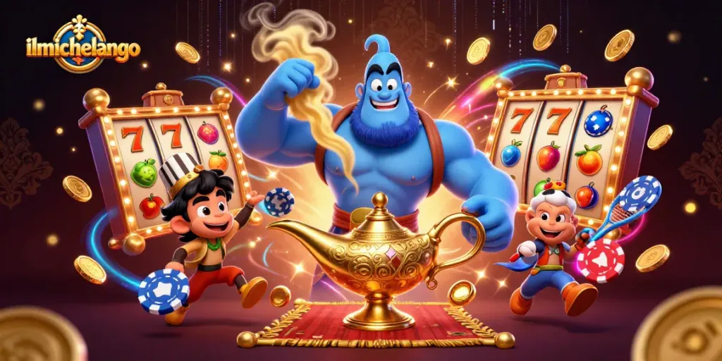 Experience high-energy gaming wins with ilmichelangelo in this vibrant casino celebration scene.