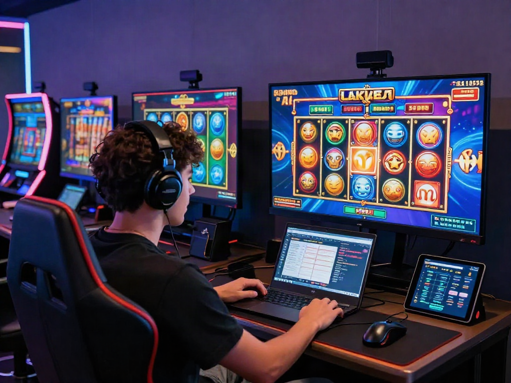 Exciting online gaming environment with 789win interface, showcasing vibrant slot machines and user engagement.