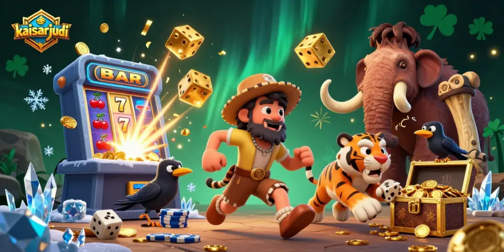 Engage with kaisarjudi's vibrant prehistoric casino featuring thrilling gaming elements.
