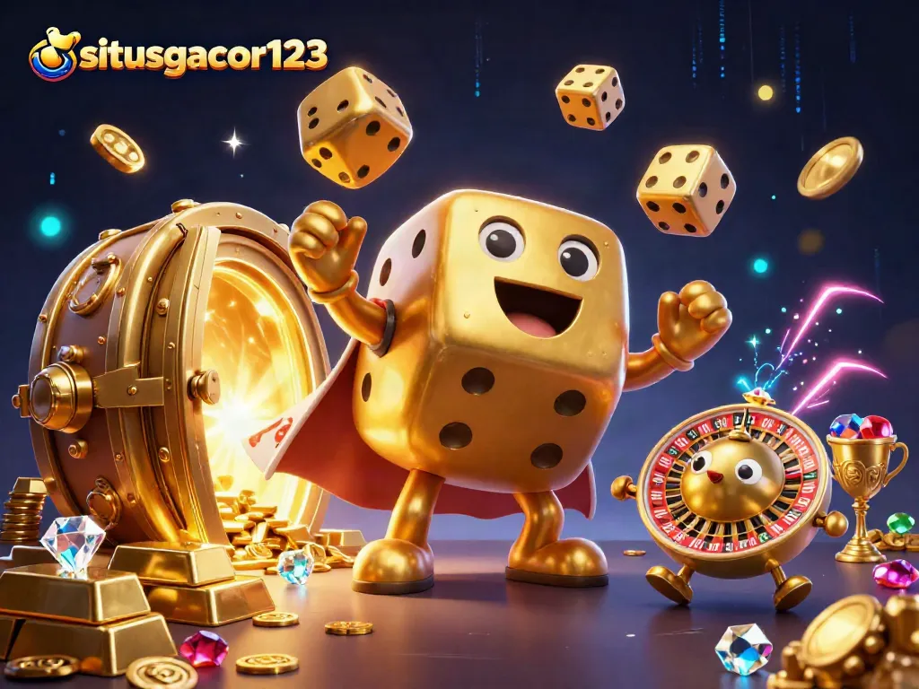 Experience the thrill of situsgacor123 with golden dice juggling and wealth elements bursting from treasure vaults.