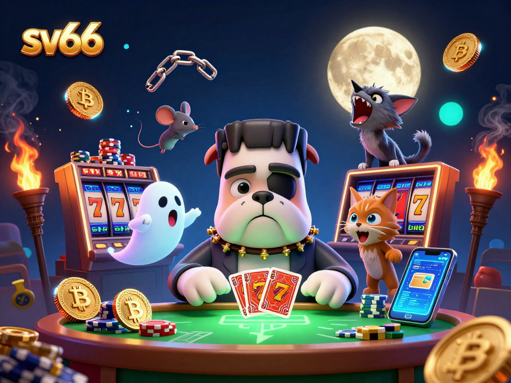Engage in thrilling games at sv66 casino with a lively 3D scene showcasing unique characters and dynamic gameplay.