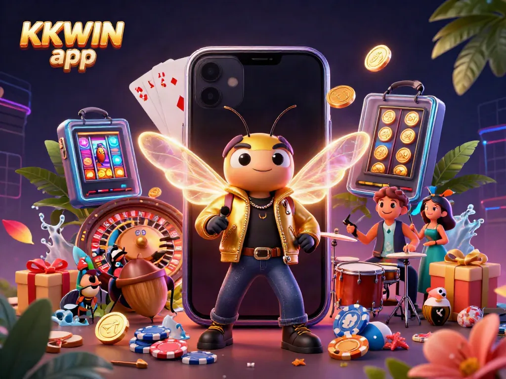 Experience the KKWIN app like never before with vibrant slot games and buzzing rock star energy.