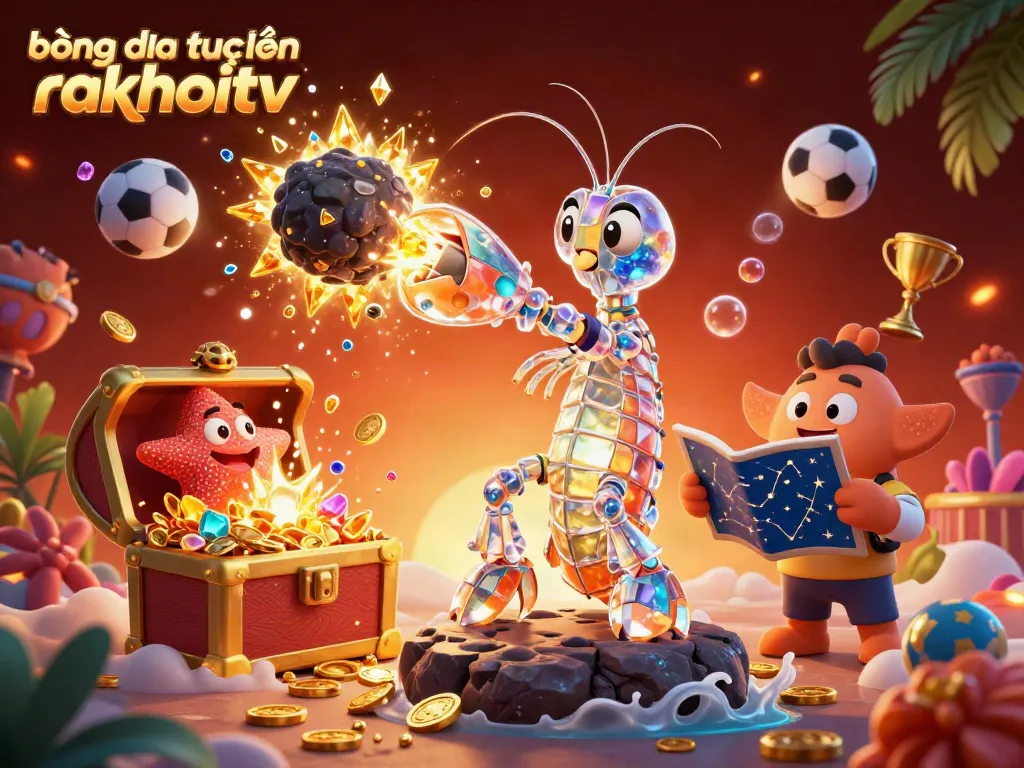 Engage in bóng đá trực tuyến rakhoitv with vivid illustrations of sports heroes conquering challenges in a vibrant gaming universe.