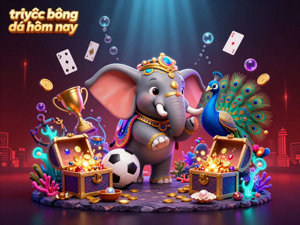 Watch trực tiếp bóng đá hôm nay with vibrant 3D illustration of a dynamic sports-themed scene featuring winning elements.