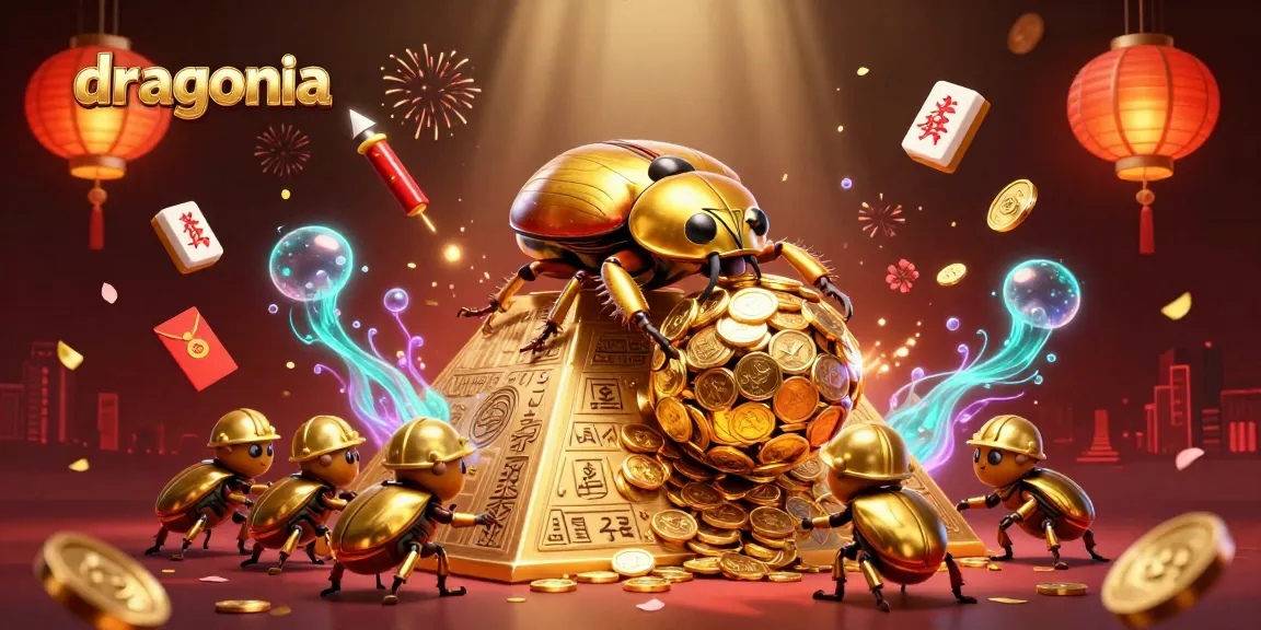 Jouez à dragonia et profitez de l'animation divertissante des coccinelles en or et des pièces de casino.