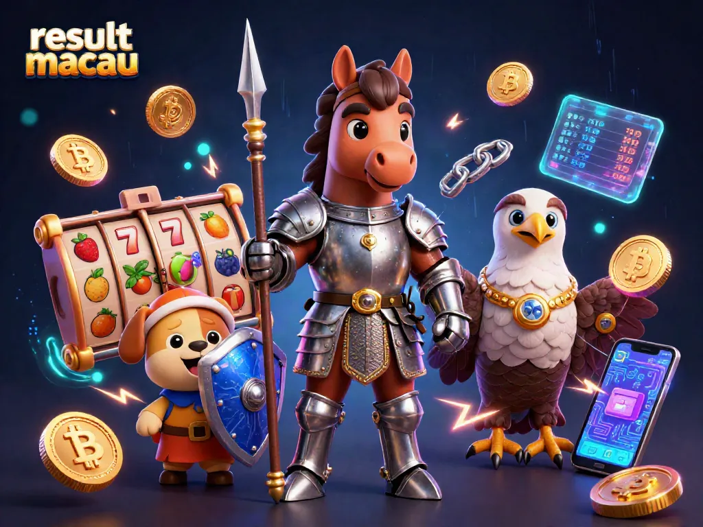 Spin the slots in Macau with vibrant results showcased in a dramatic 3D scene.