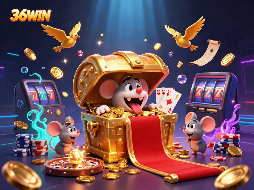 Play and win big with 36WIN's vibrant casino experience, featuring dynamic game elements and engaging characters.