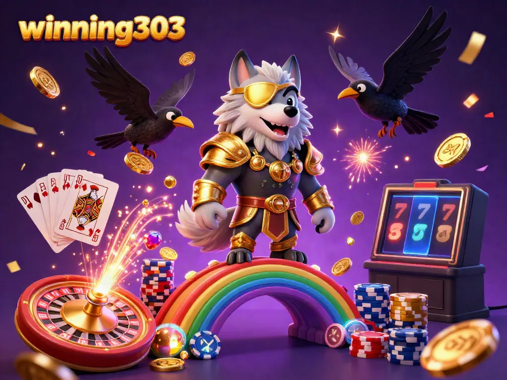 Experience the magic of winning303 with vibrant, interactive casino gameplay in a captivating 3D scene.