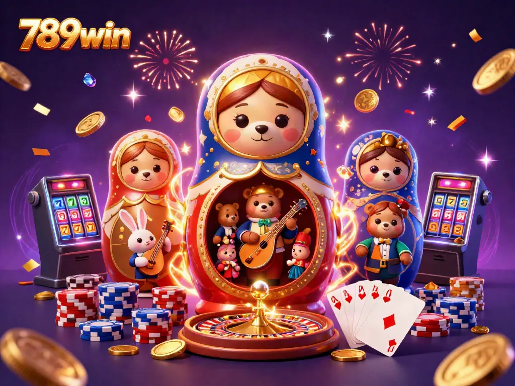 Experience vibrant gaming action at 789win with our exciting dynamic casino illustration.