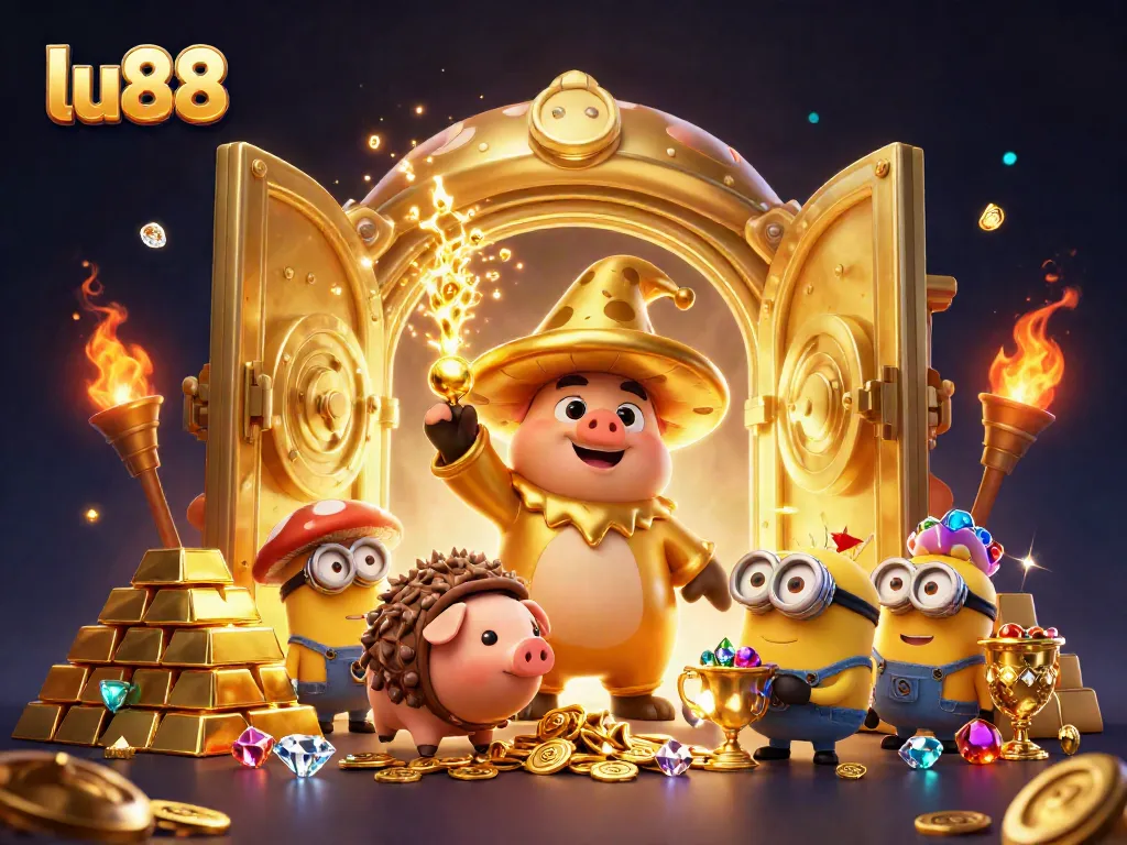 Experience the thrilling magic of lu88 with golden treasures as magical characters unveil riches.