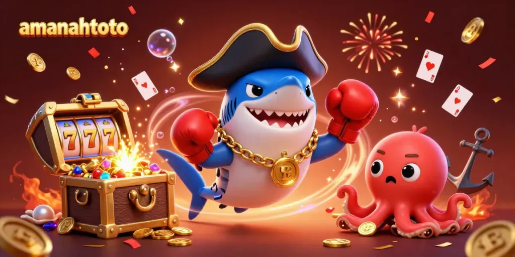 Rasakan keseruan bermain slot di amanahtoto dengan ilustrasi 3D kartun yang menarik.