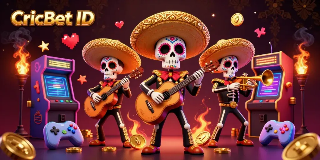 Join the action with CricBet ID in this vibrant 3D casino scene featuring a mariachi band.