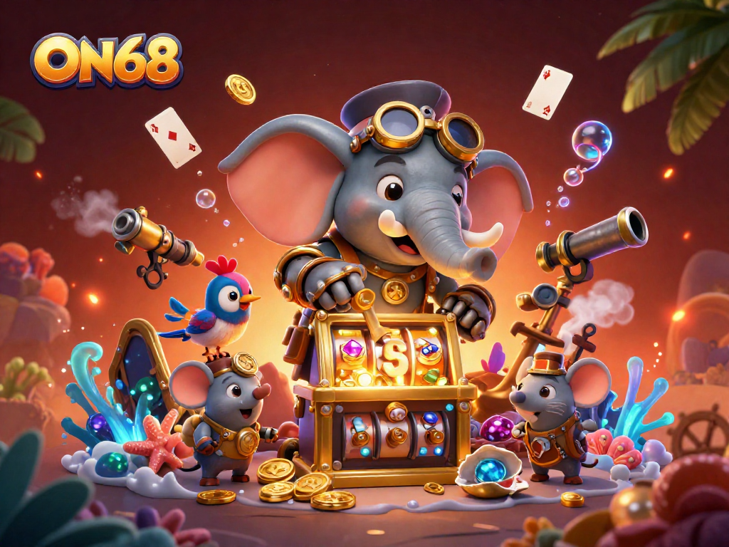 Play exciting games and win big with ON68 featuring an entertaining steampunk theme.