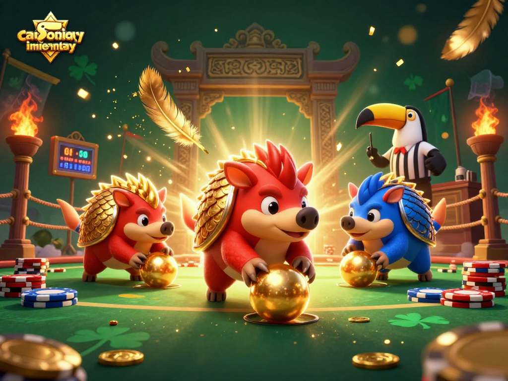 Engage in thrilling action with caoboimientay as rival pangolins battle through poker chips in a colorful 3D environment.