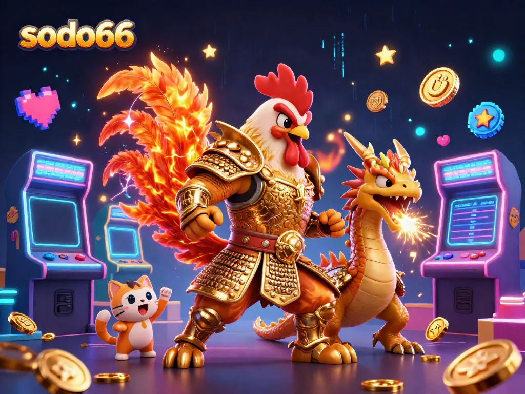 Engage in thrilling gaming at sodo66 with vibrant characters and casino elements.