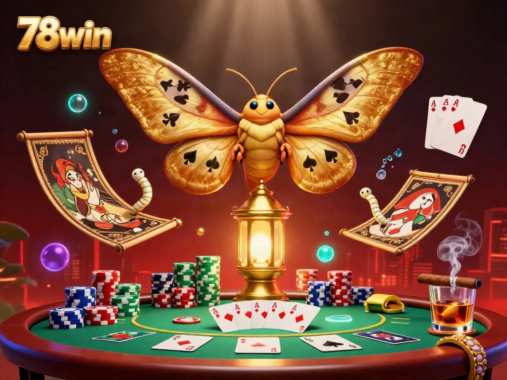 Play exciting poker games at 78win with vibrant characters and casino elements creating a dynamic experience.