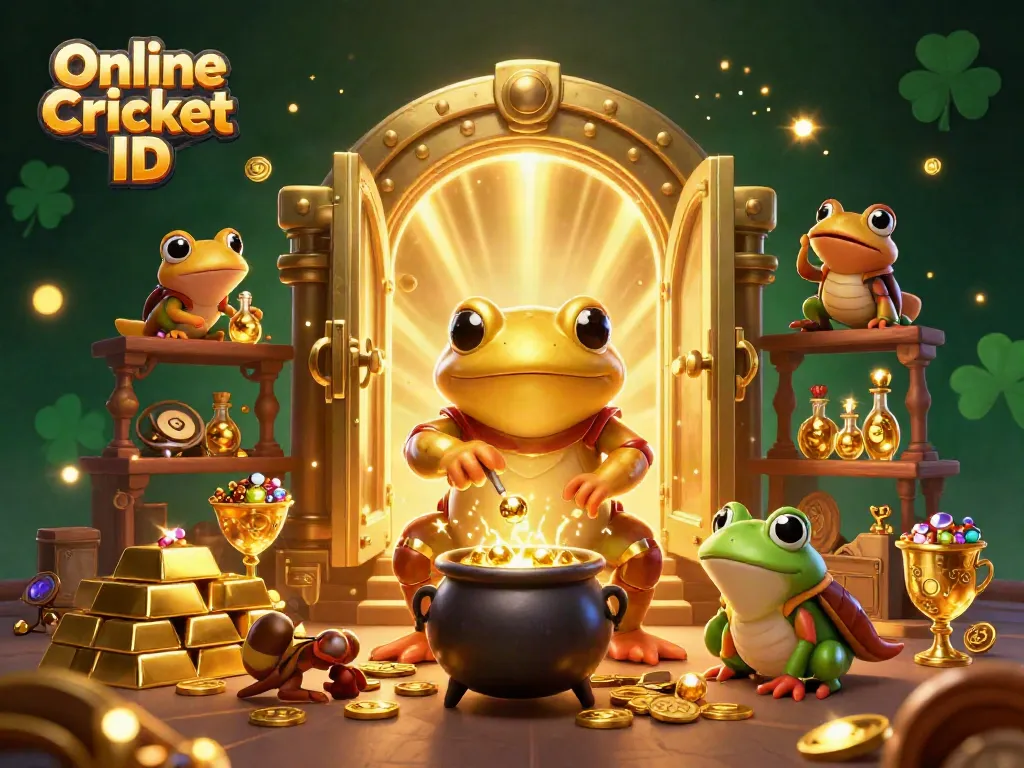 Experience Online Cricket ID with secure access to gaming riches in an enchanting scene.