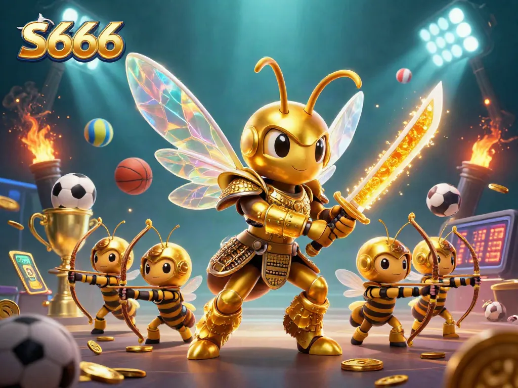 S666 engages players with dynamic sports elements and captivating golden characters.