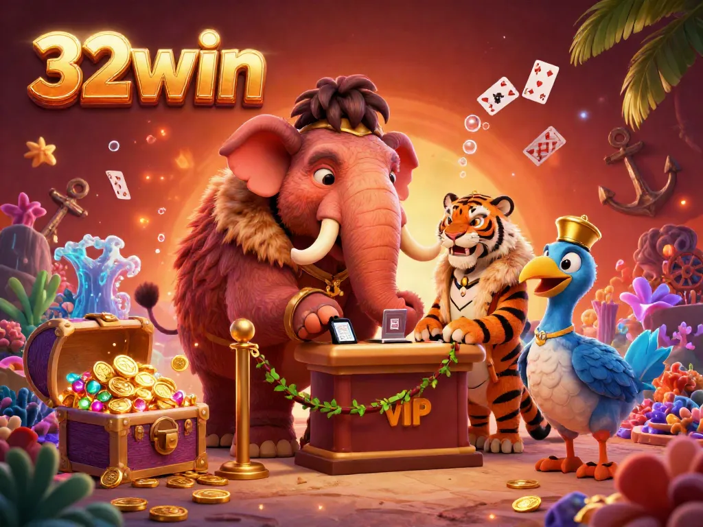 Engage in the vibrant world of 32win with exciting casino adventures featuring colorful characters and treasures.